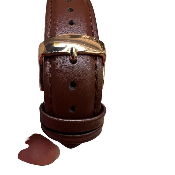 PX Perforated Leather Gold Tone Watch - Picture 4 of 8